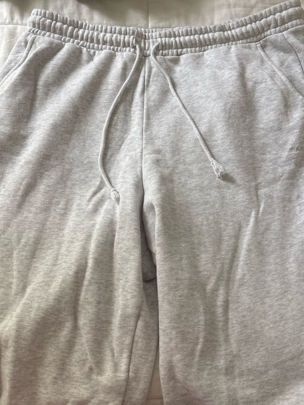Garage Light Gray Fleece Sweatpants with Drawstring